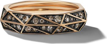 David Yurman Torqued Faceted Band Ring In 18K Rose Gold With Pav david-yurman-torqued-faceted-band-ring-in-18k-rose-gold-with-pav