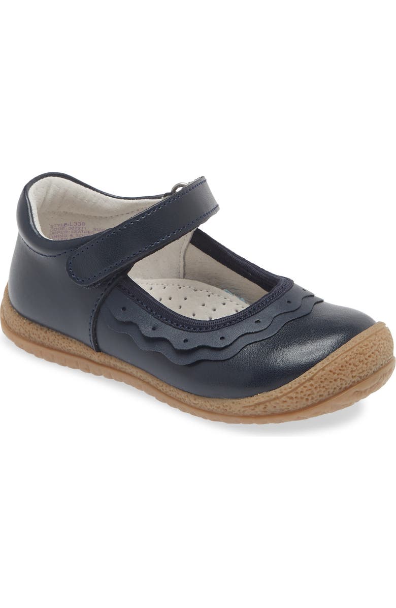 L'AMOUR Kids' Paige Ruffle Mary Jane, Main, color, Navy