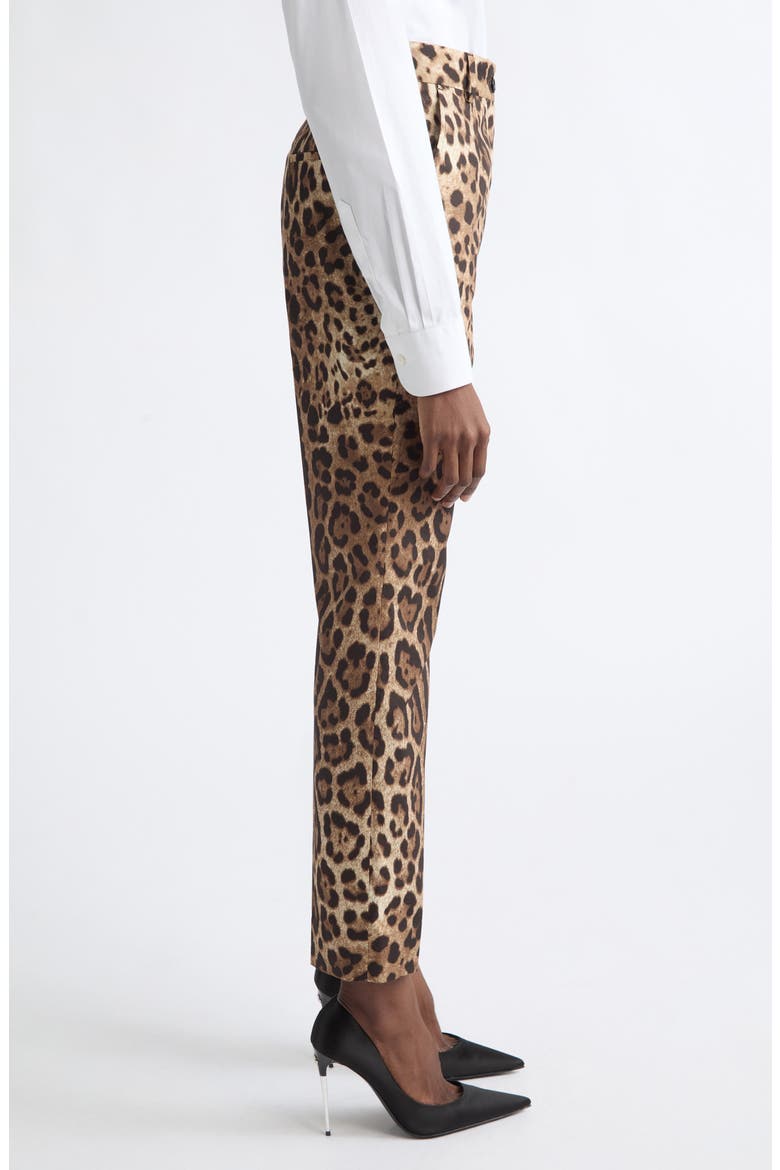 Leopard Print Cotton Poplin Pants, Alternate, color, LEO NEW