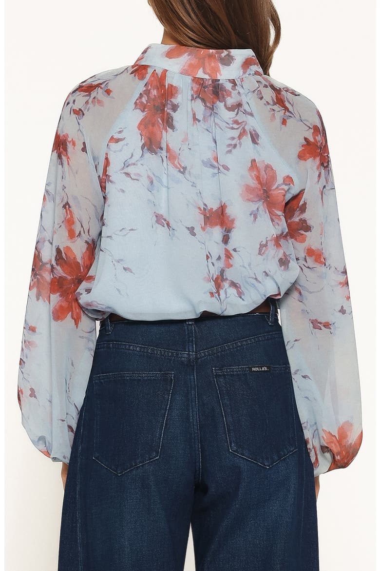 Marni Floral Balloon Sleeve Blouse, Alternate, color, BLUE FLORAL
