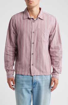 BDG Urban Outfitters Stripe Cotton Button-Up Shirt