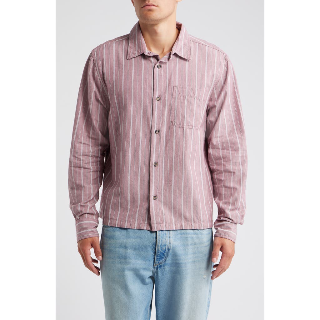 Bdg Urban Outfitters Stripe Cotton Button-up Shirt In Pink