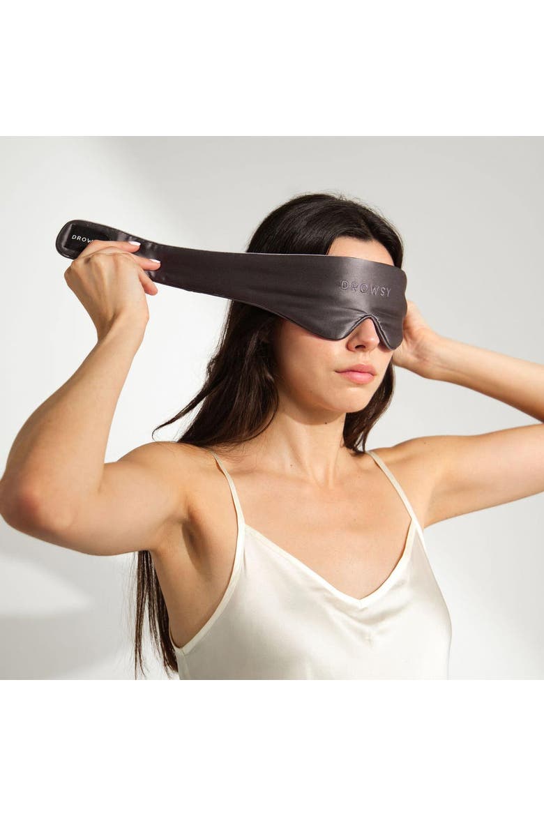 Damask Rose Featherweight Sleep Mask, Alternate, color, Moonlight Shadow