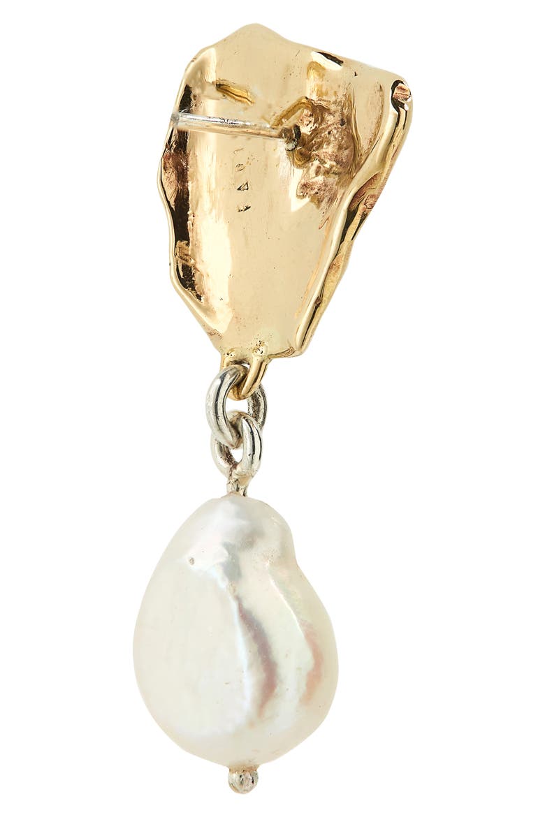 Portra Pearl Drop Earrings, Alternate, color, BRONZE