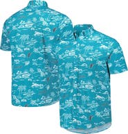 Reyn Spooner Men's Reyn Spooner Teal Miami Marlins Kekai Button-Down Shirt