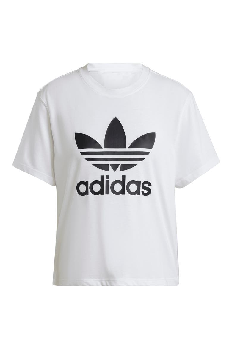Adicolor Trefoil Boxy Graphic T-Shirt, Alternate, color, WHITE