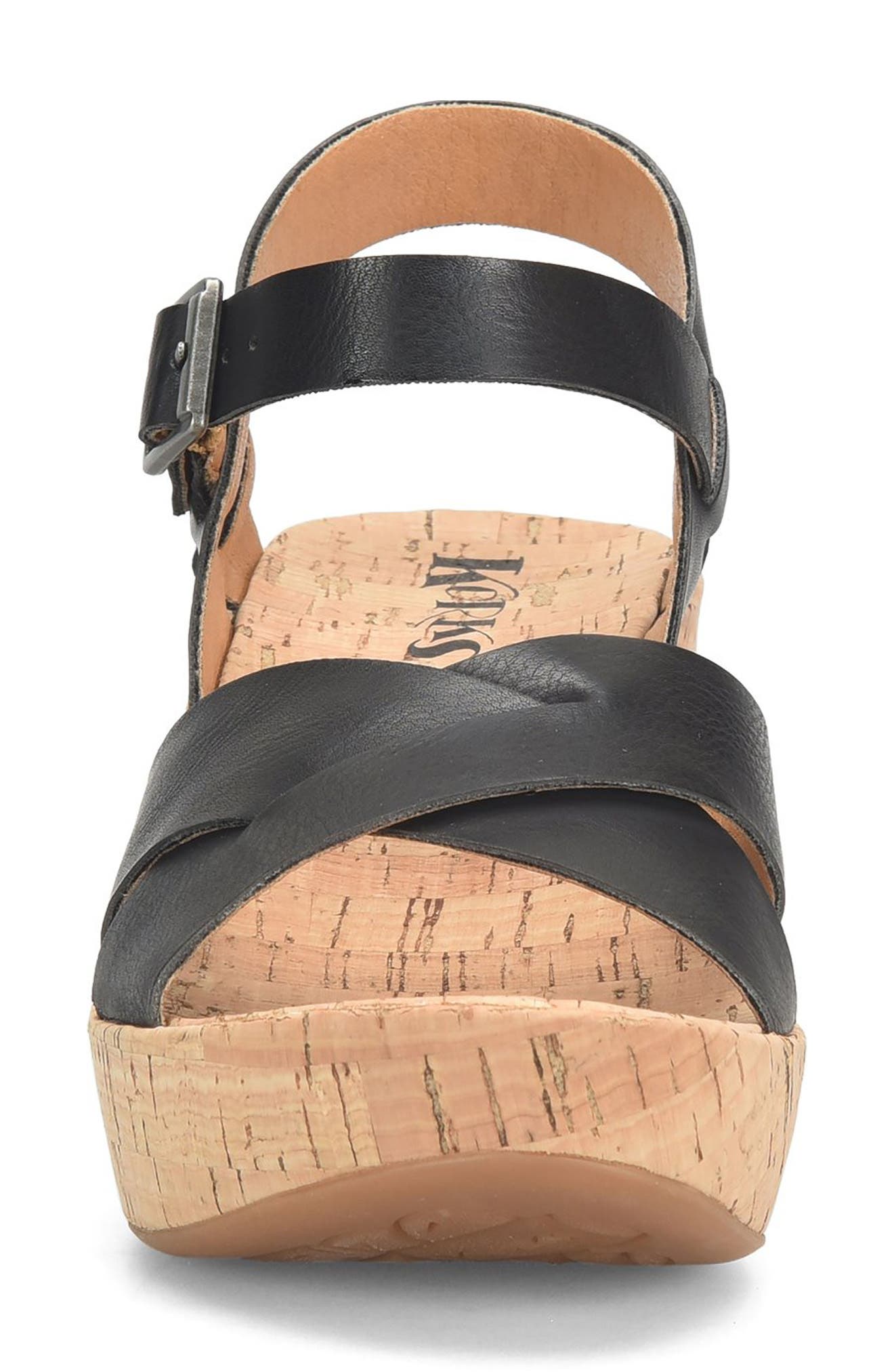 KORKS Denica Wedge Sandal, Alternate, color, Black