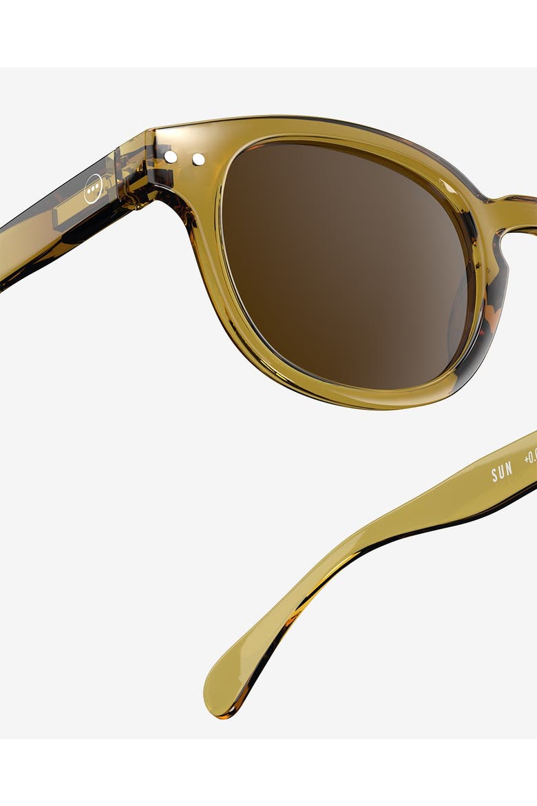 #C 47mm Square Sunglasses, Alternate, color, Golden Green