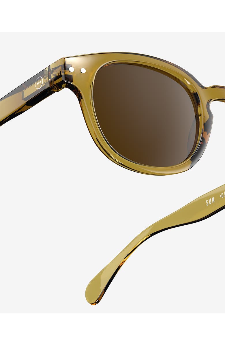 IZIPIZI #C 47mm Square Sunglasses, Alternate, color, Golden Green