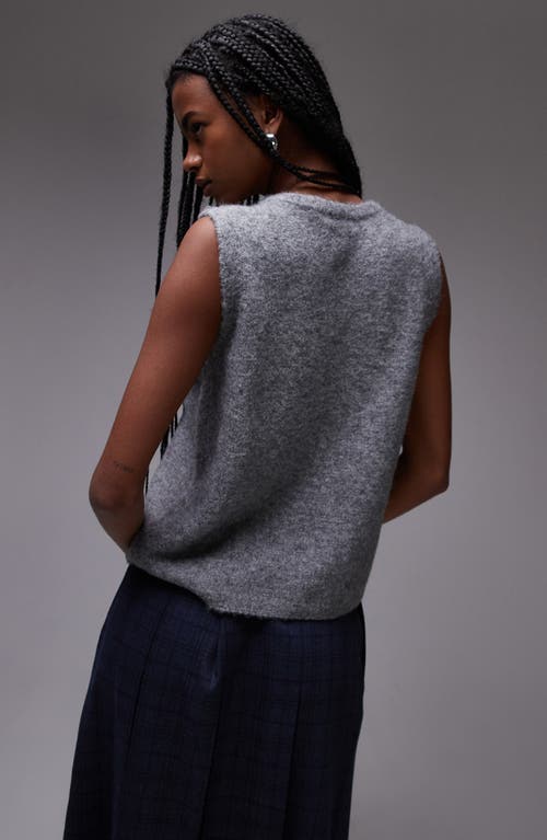 TOPSHOP TOPSHOP HAMMERED BUTTON FRONT SWEATER VEST