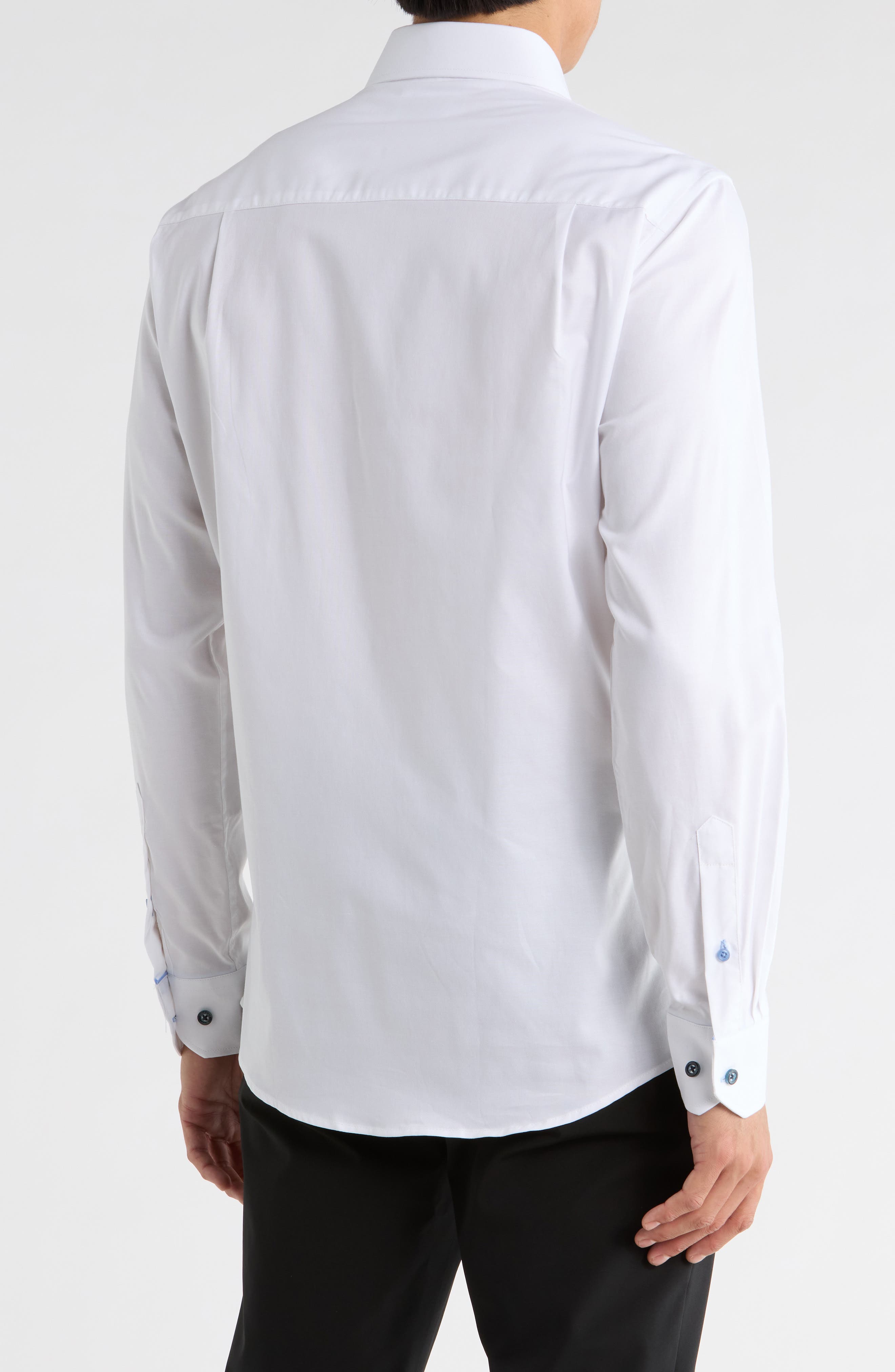 Solid Slim Fit Dress Shirt - image 2