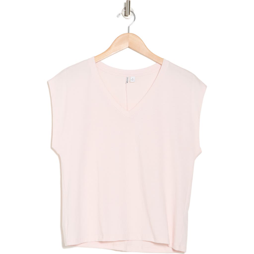 Nordstrom V-neck Pima Cotton T-shirt In Pink Frosty