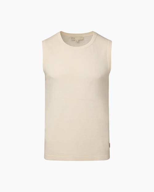 Onia Linen Sweater Tank Top In Egret
