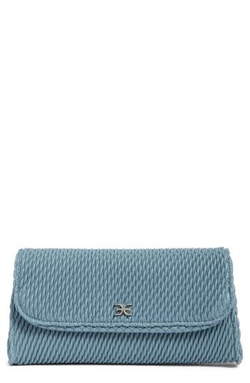 Sam Edelman Julia Quilted Clutch In Denim Blue