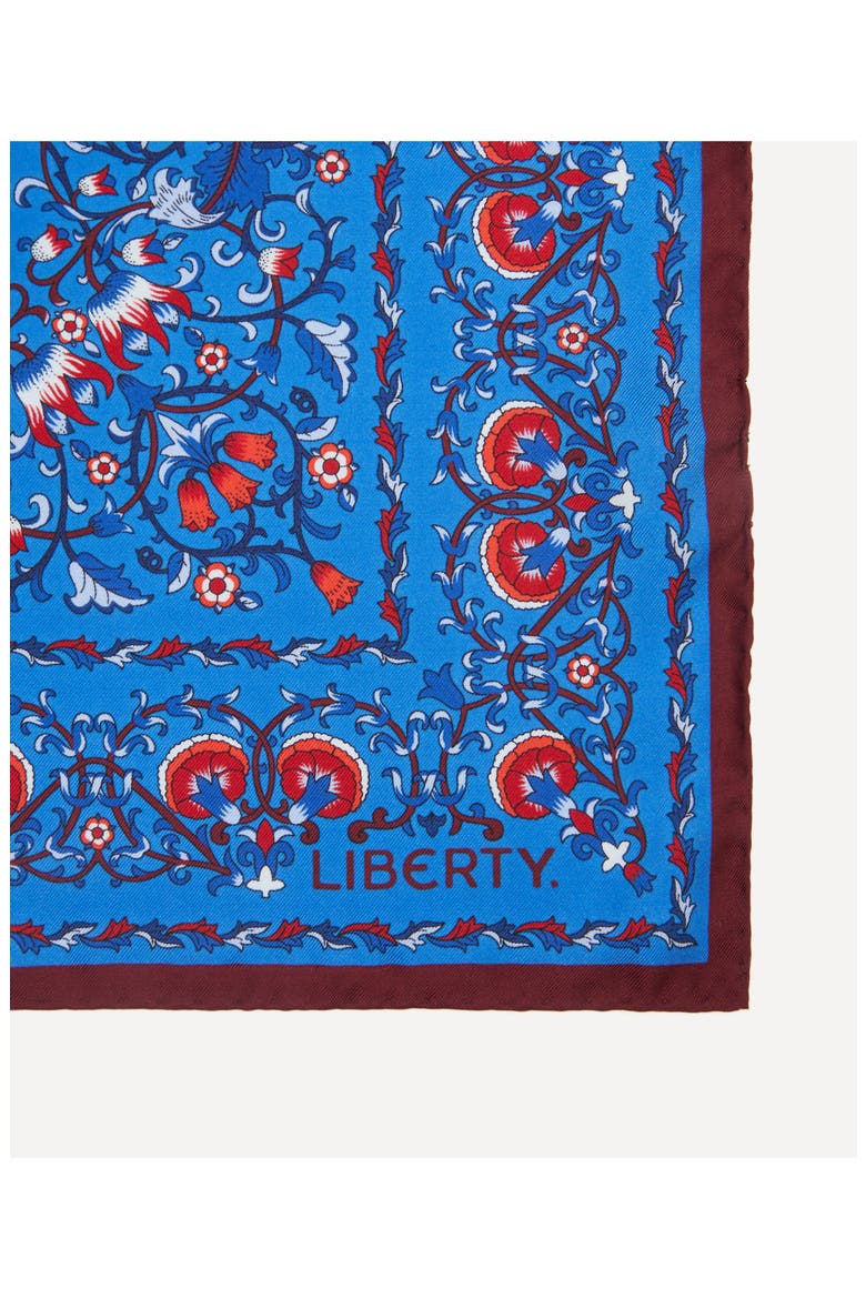 Lodden Silk Square Scarf, Alternate, color, BLUE