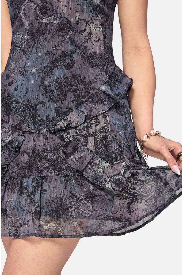 Gaia Chiffon Mini Dress, Alternate, color, Purple