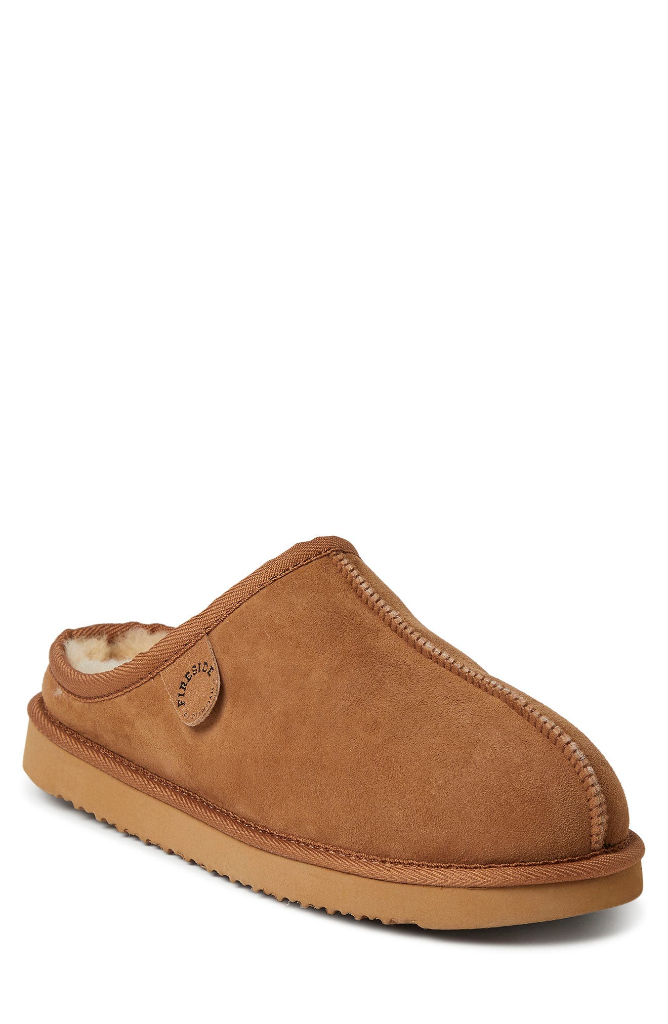 Grafton Genuine Shearling Clog, Main, color, CHESTNUT
