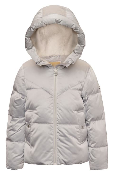Kids' Fleece Lined Satin Puffer Jacket (Little Kid)