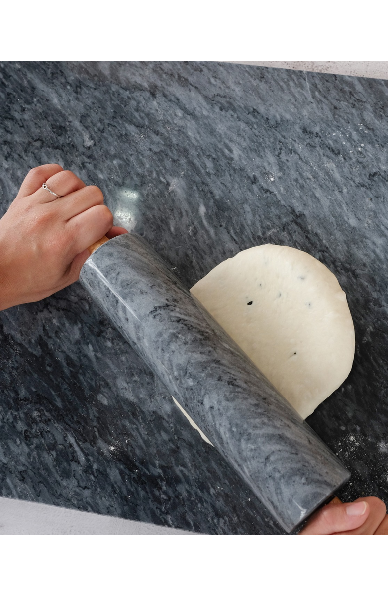 Artifacts Trading Company<sup>™</sup> Artifacts Trading Company Marble Rolling Pin With Wooden Handles, Alternate, color, Black Matte