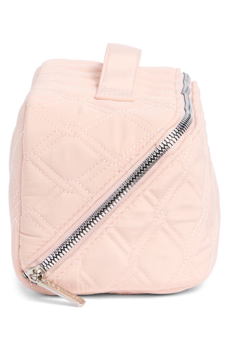 Quilt Fold Out Zip Case, Alternate, color, ROSE
