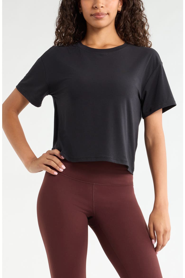 Breathe Performance T-Shirt, Main, color, BLACK