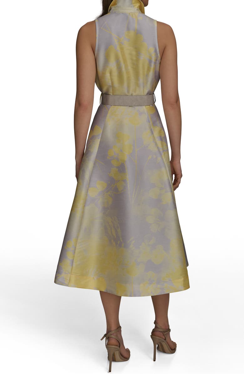 Donna Karan New York Floral Print Midi Dress, Alternate, color, Limoncello Multi