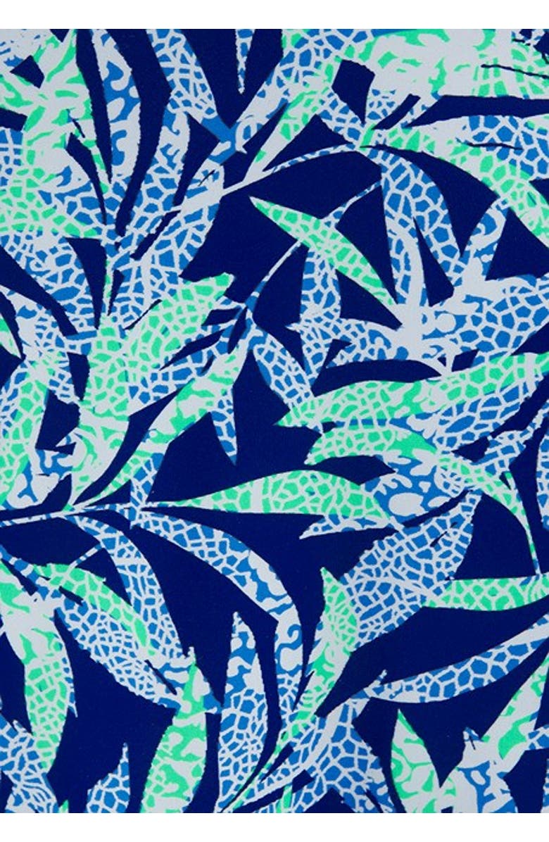 LASCANA Tropical Print Underwire Tankini Top, Alternate, color, Blue-Printed - 32B