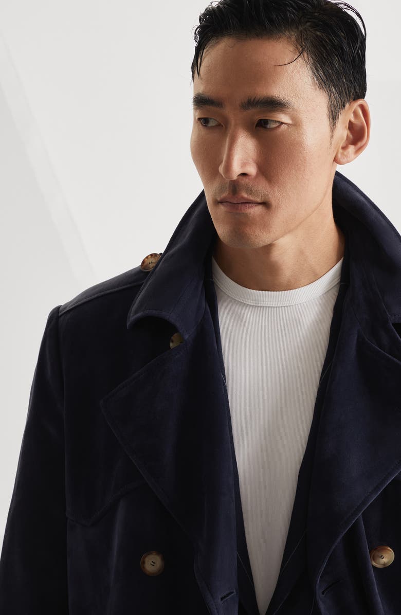 Brunello Cucinelli Suede trench coat, Alternate, color, 