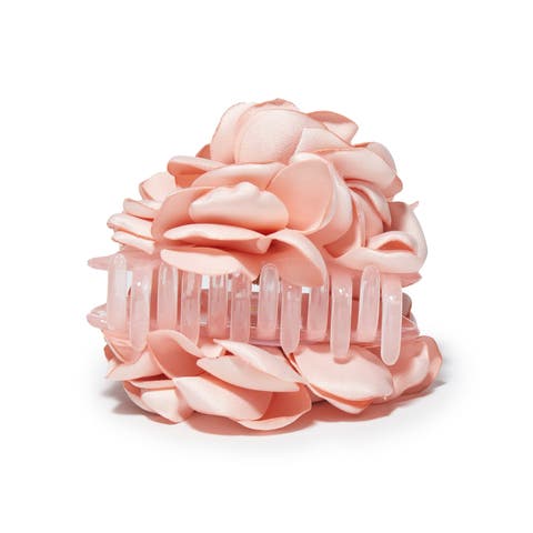 Pink Peony Flower Claw Clip