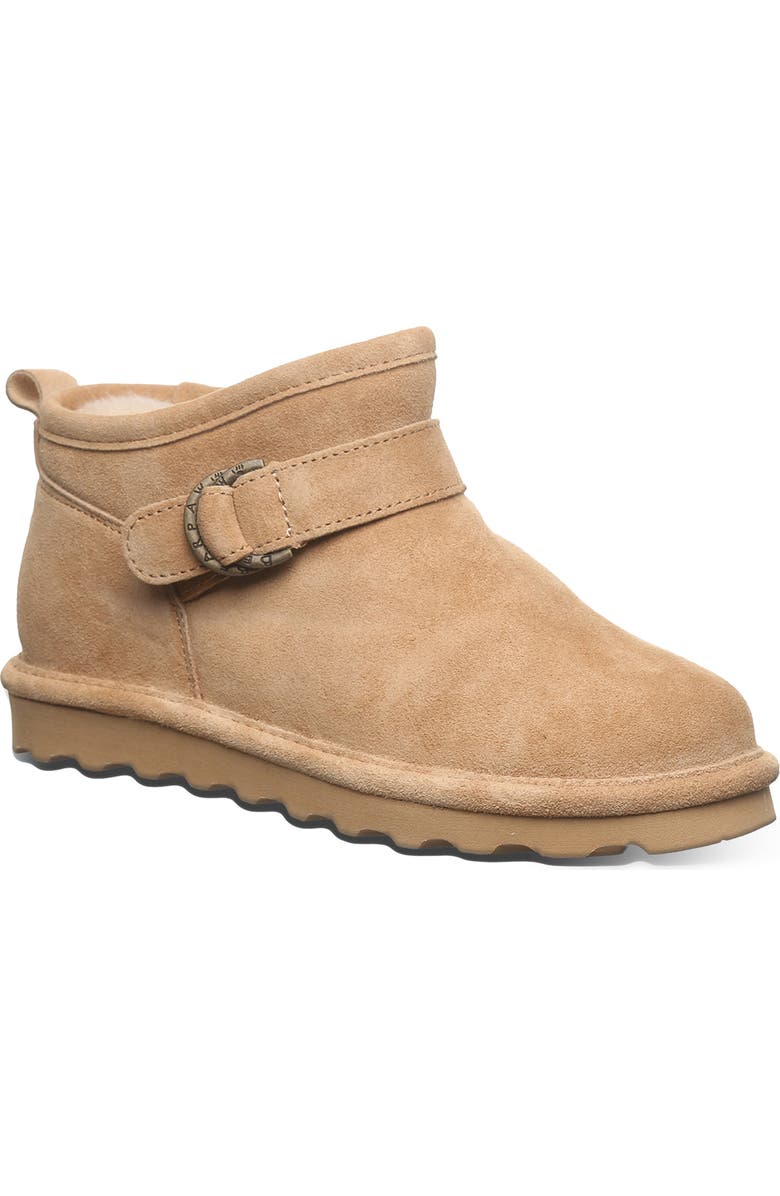 BEARPAW Petite Buckle Boot, Main, color, Iced Coffee