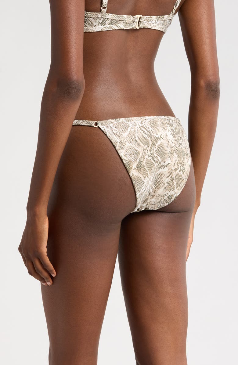 Good American Perfect Fit Bikini Bottoms, Alternate, color, Snake Print