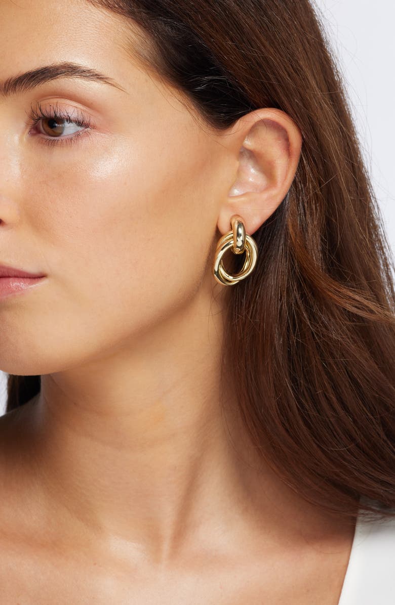 Nordstrom Frontal Double Hoop Earrings, Alternate, color, 