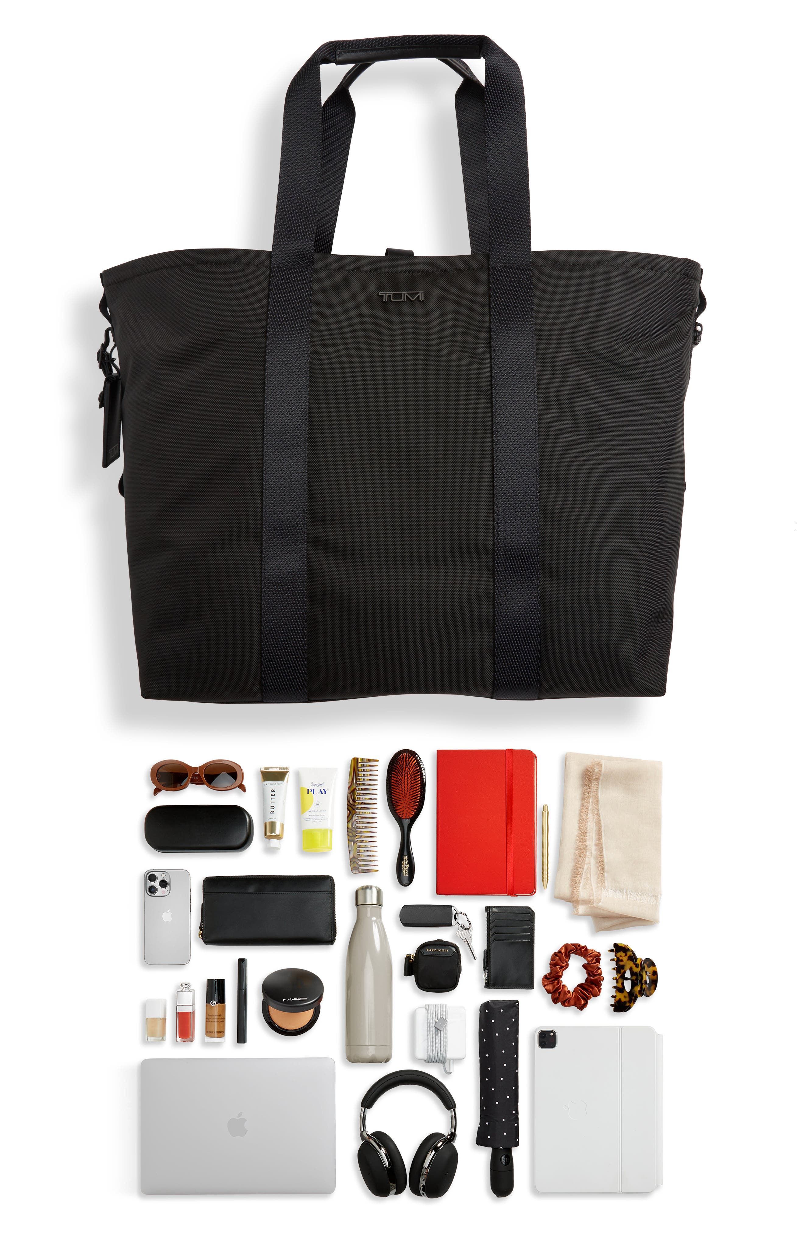 Large Alpha Bravo Essential East/West Tote, Alternate, color, BLACK
