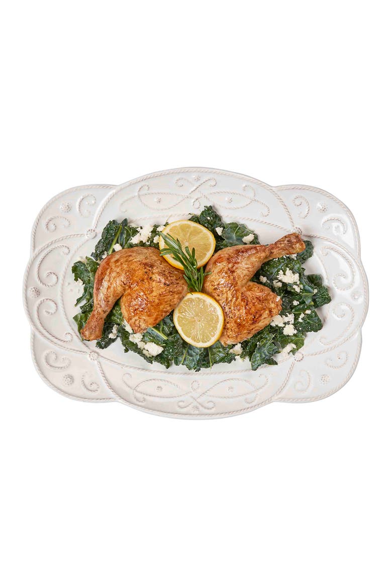 Jardins du Monde Ceramic Platter, Alternate, color, WHITEWASH