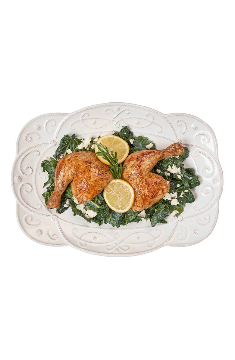 Juliska Jardins du Monde Ceramic Platter, Alternate, color, Whitewash