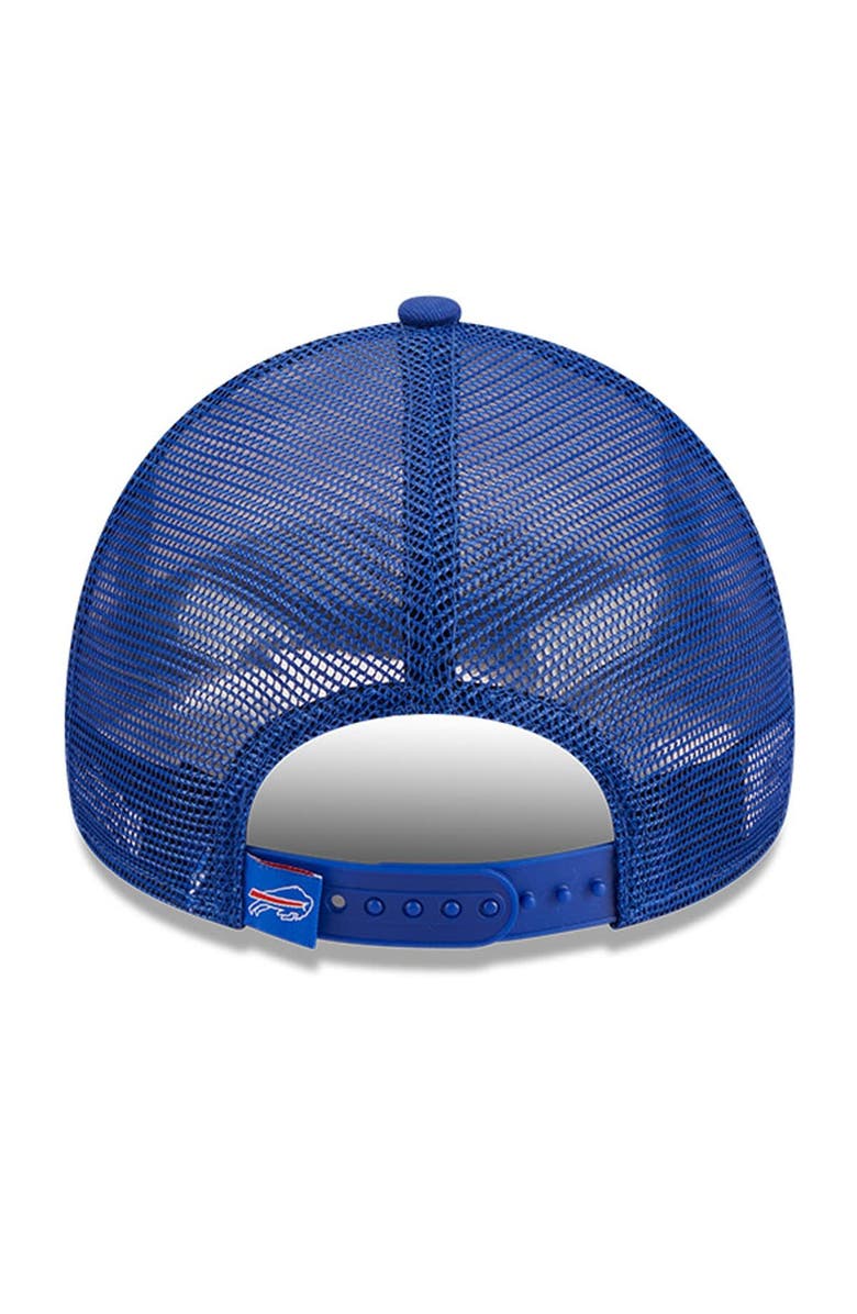 New Era Men's New Era White/Royal Buffalo Bills Stacked A-Frame Trucker 9FORTY Adjustable Hat, Alternate, color, White