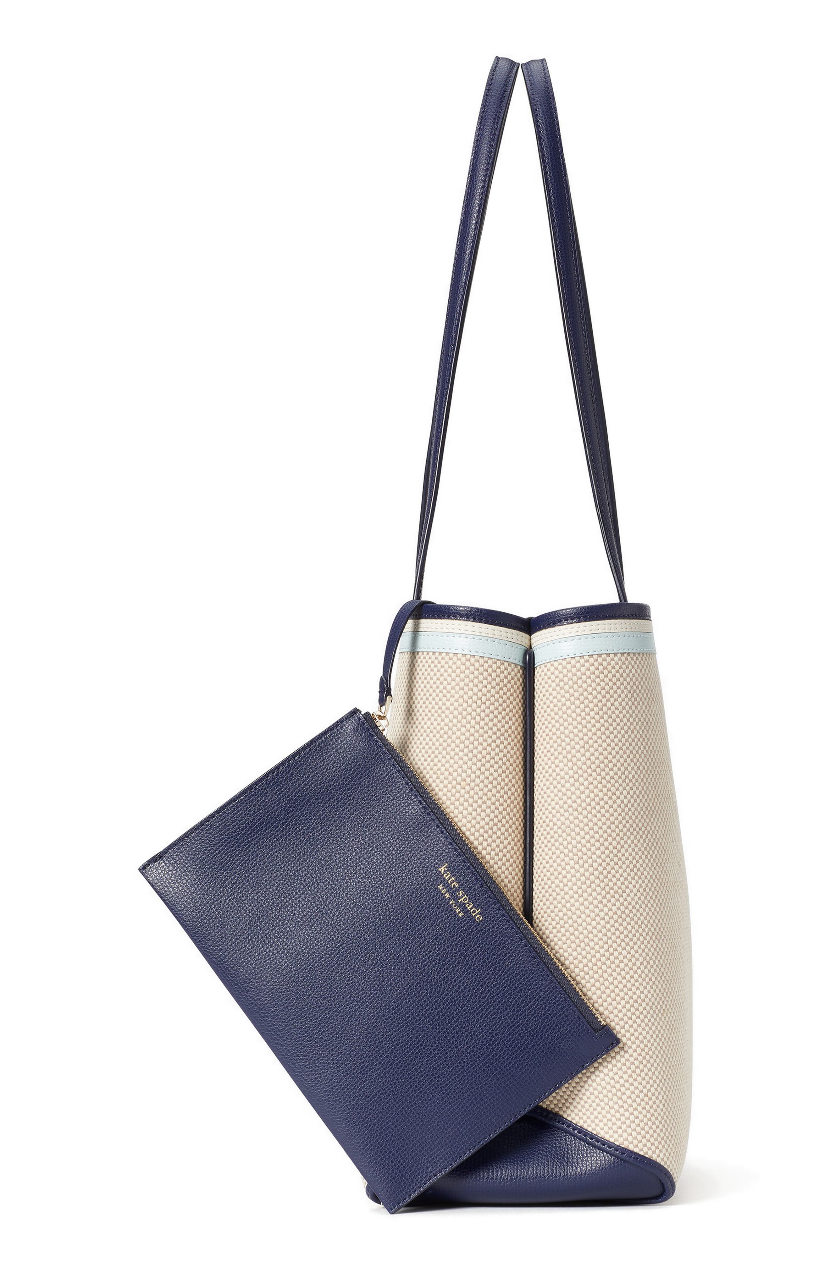 all day large rattan tote, Alternate, color, BLUE MULTI