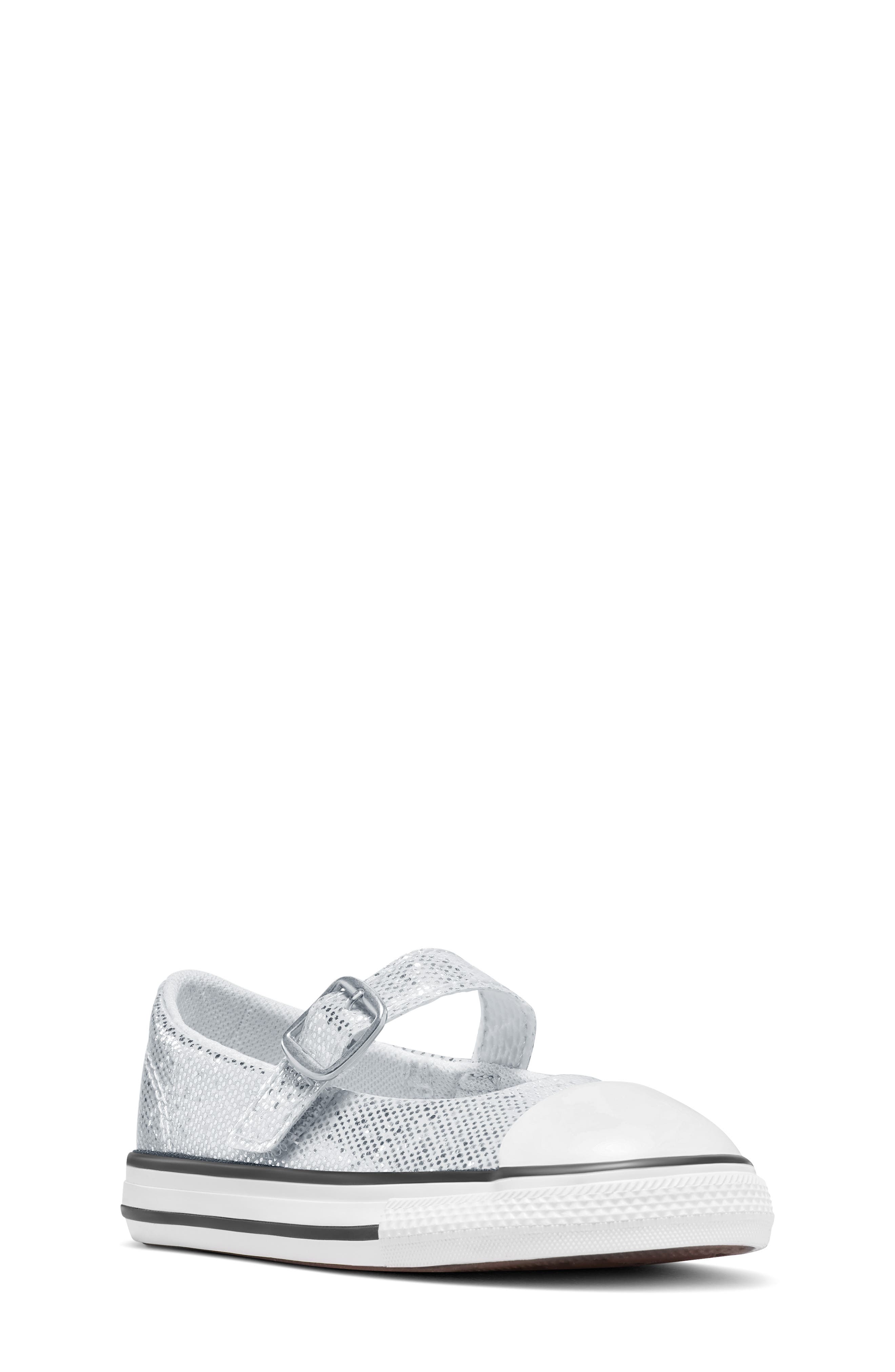 Converse Kids' Chuck Taylor All Star Dainty Mary Jane Sneaker, Main, color, Barely Grey/ White/ Black