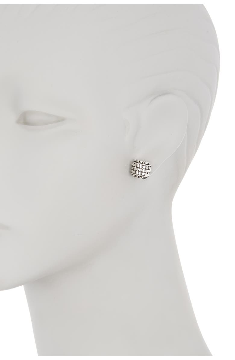 John Hardy Dot Sterling Silver Small Hi-Way Earrings, Alternate, color, Silver