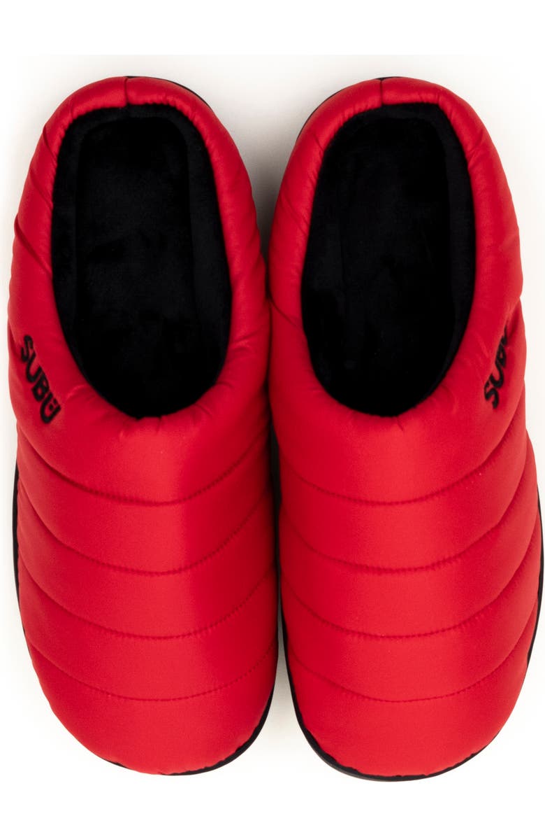 SUBU Gender Inclusive Indoor/Outdoor Puffer Slipper, Alternate, color, Red