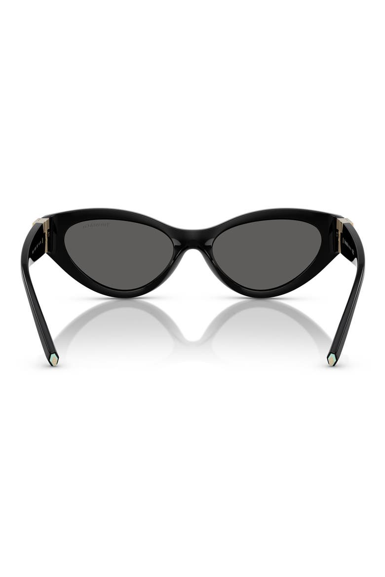 54mm Oval Sunglasses, Alternate, color, BLACK