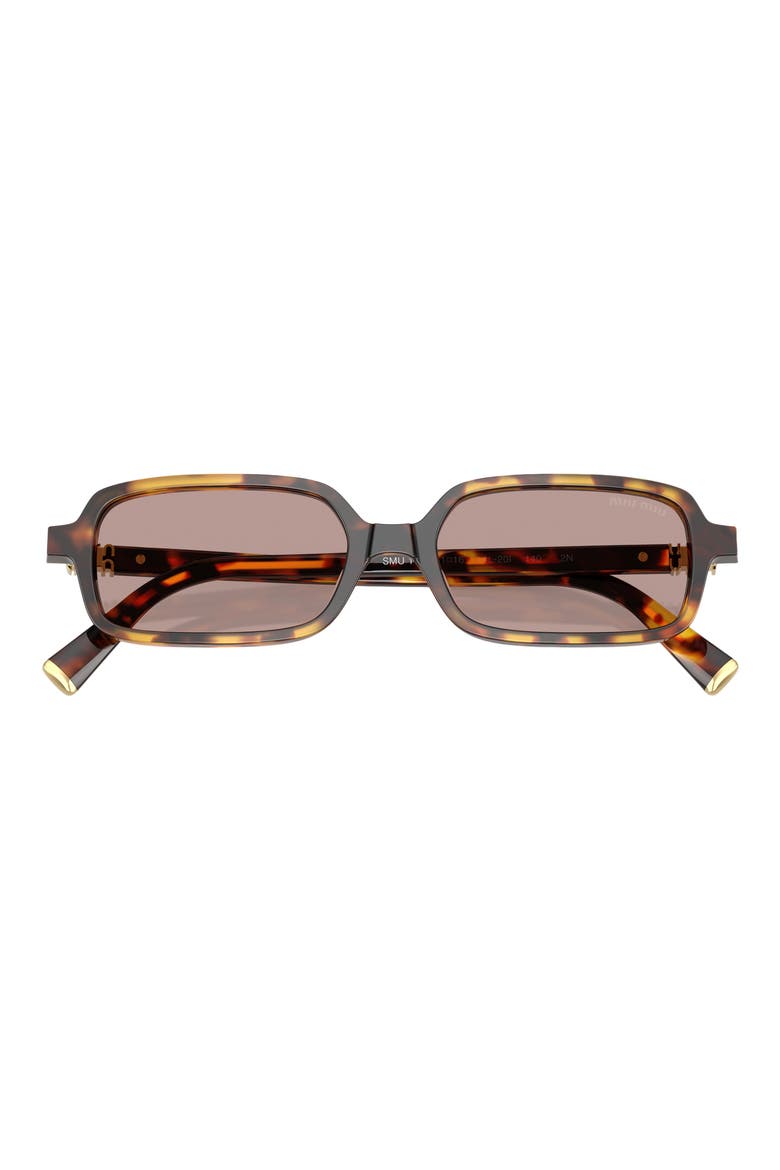 51mm Rectangular Sunglasses, Alternate, color, HAVANA HONEY / LIGHT PURPLE BROWN