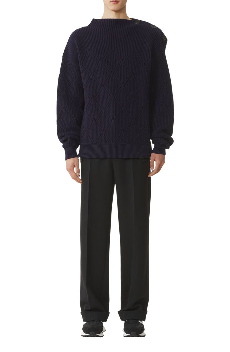 Lanvin Wool Sweater With Diamond Detail, Main, color, 