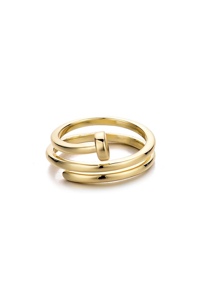 Nail Coil Ring, Main, color, GOLD