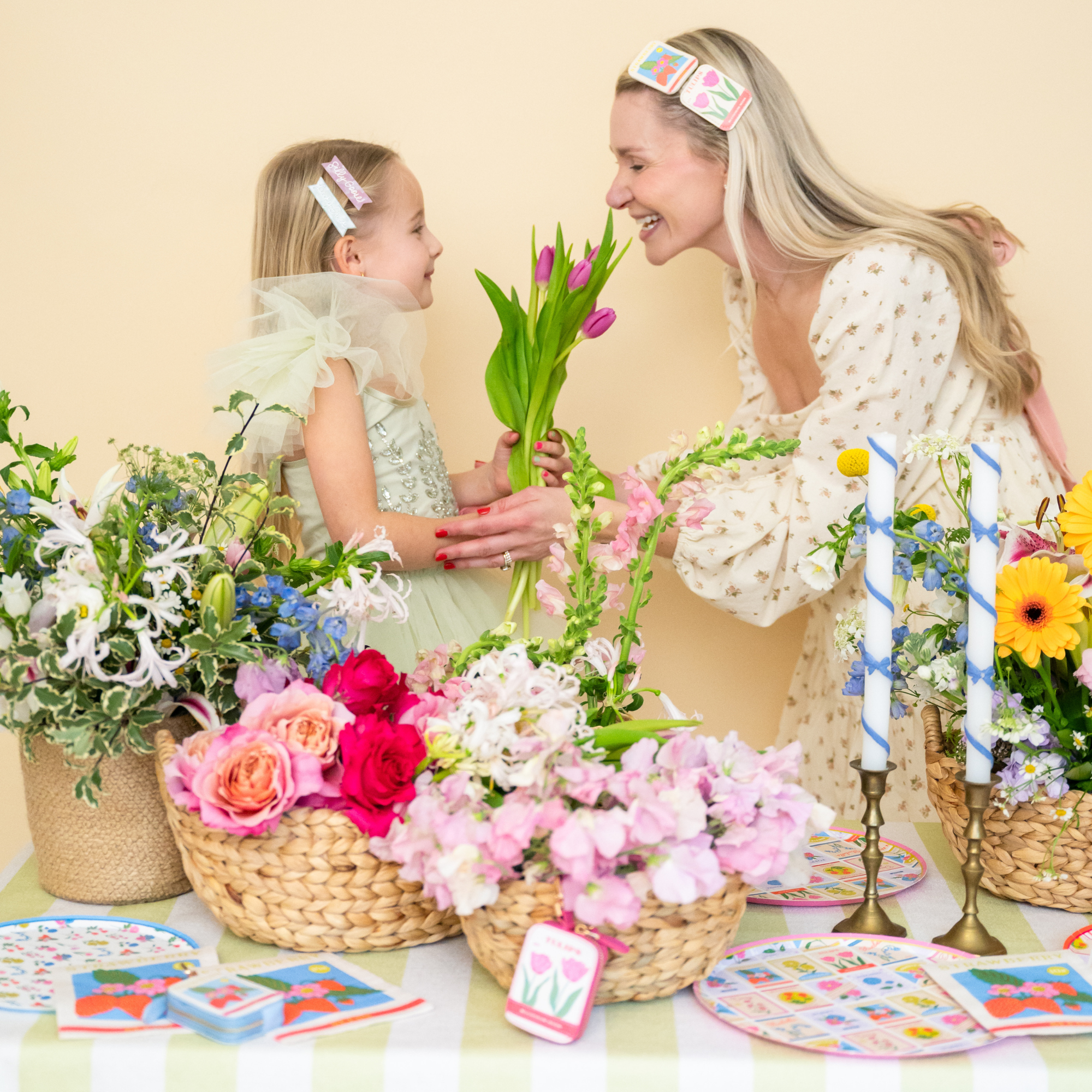 Jollity & Co. In Bloom Floral Bag Charms, Alternate, color, Strawberry