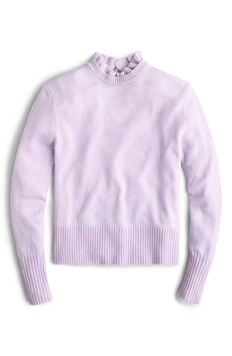 J.Crew Ruffle Neck Sweater, Alternate, color, 