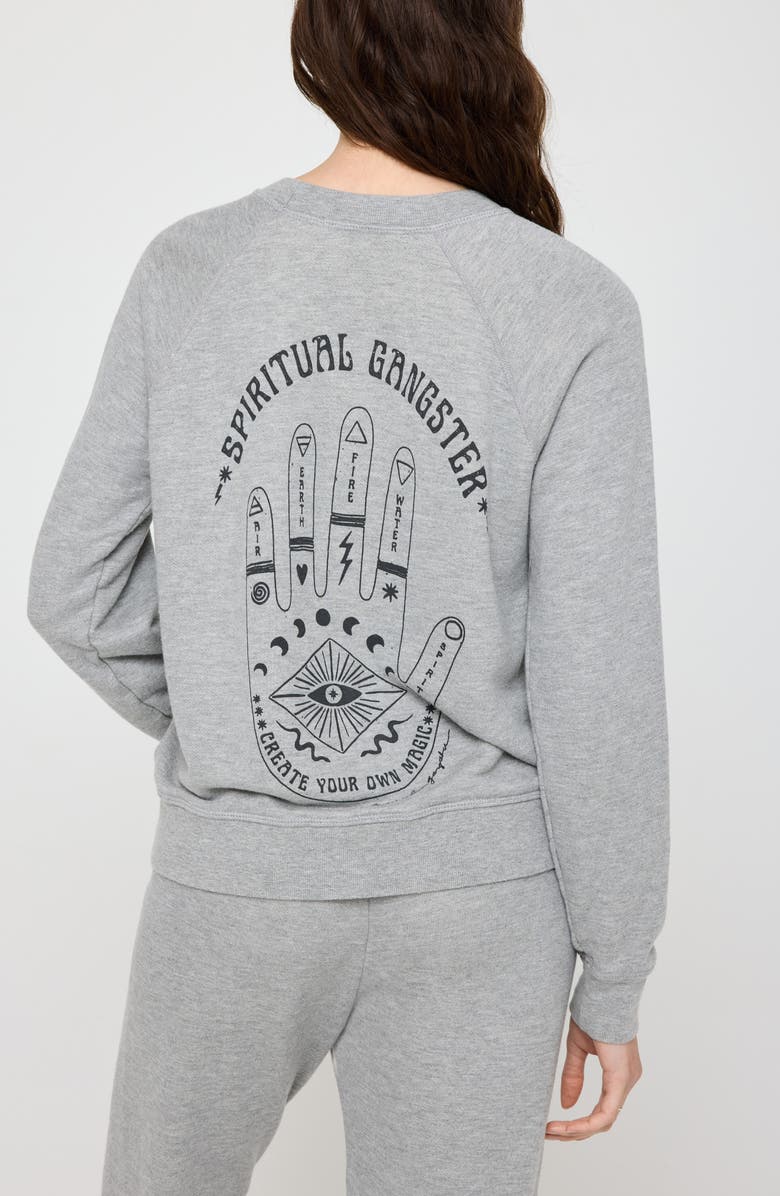 Spiritual Gangster Essence Forever Crewneck Sweatshirt, Alternate, color, Heather Ash