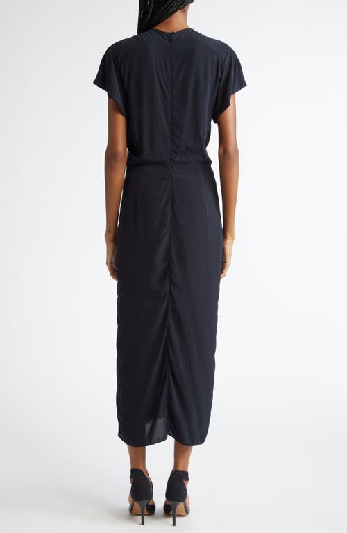 ISABEL MARANT ISABEL MARANT TERENA RUCHED CAP SLEEVE MIDI DRESS 