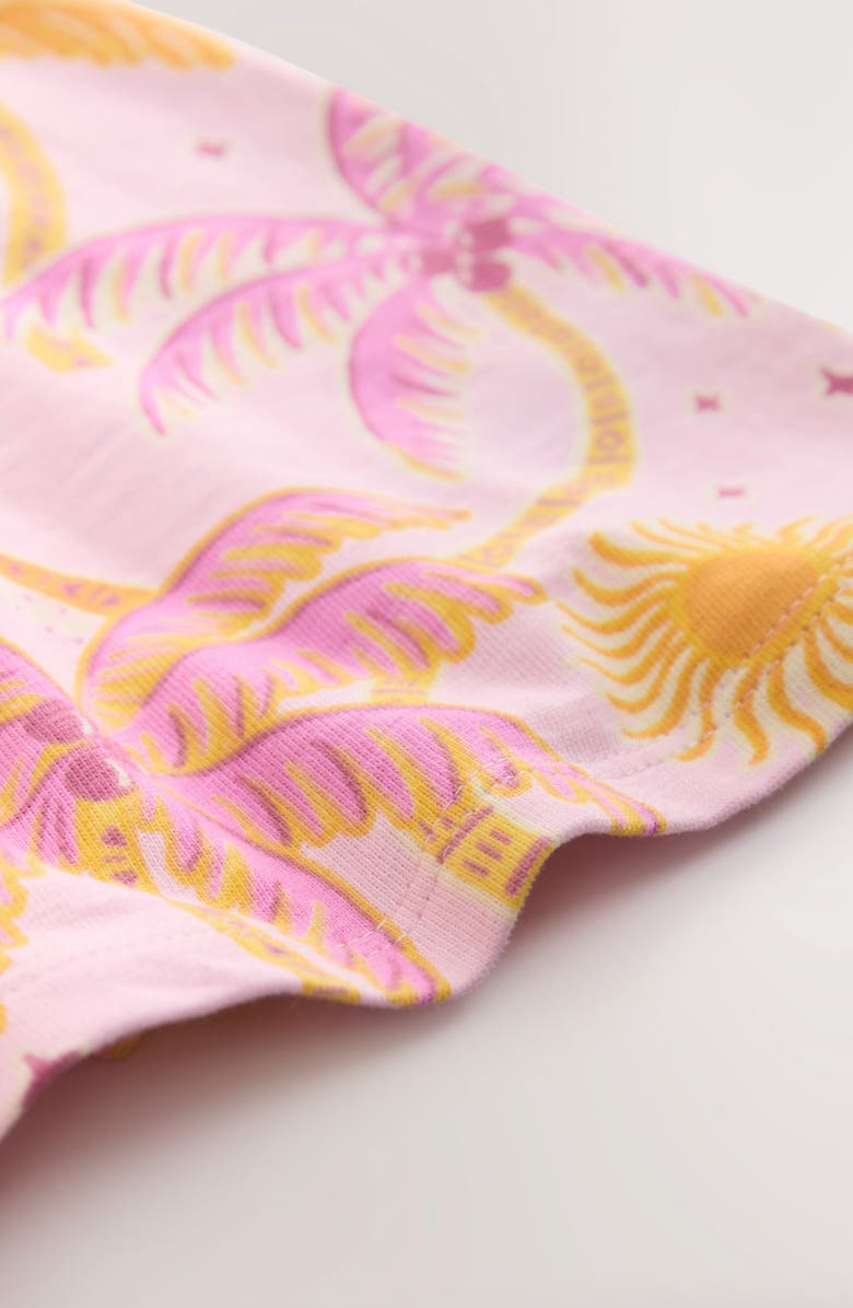 NEXT Kids
 Tropical Palm Cotton Romper, Alternate, color, Pink