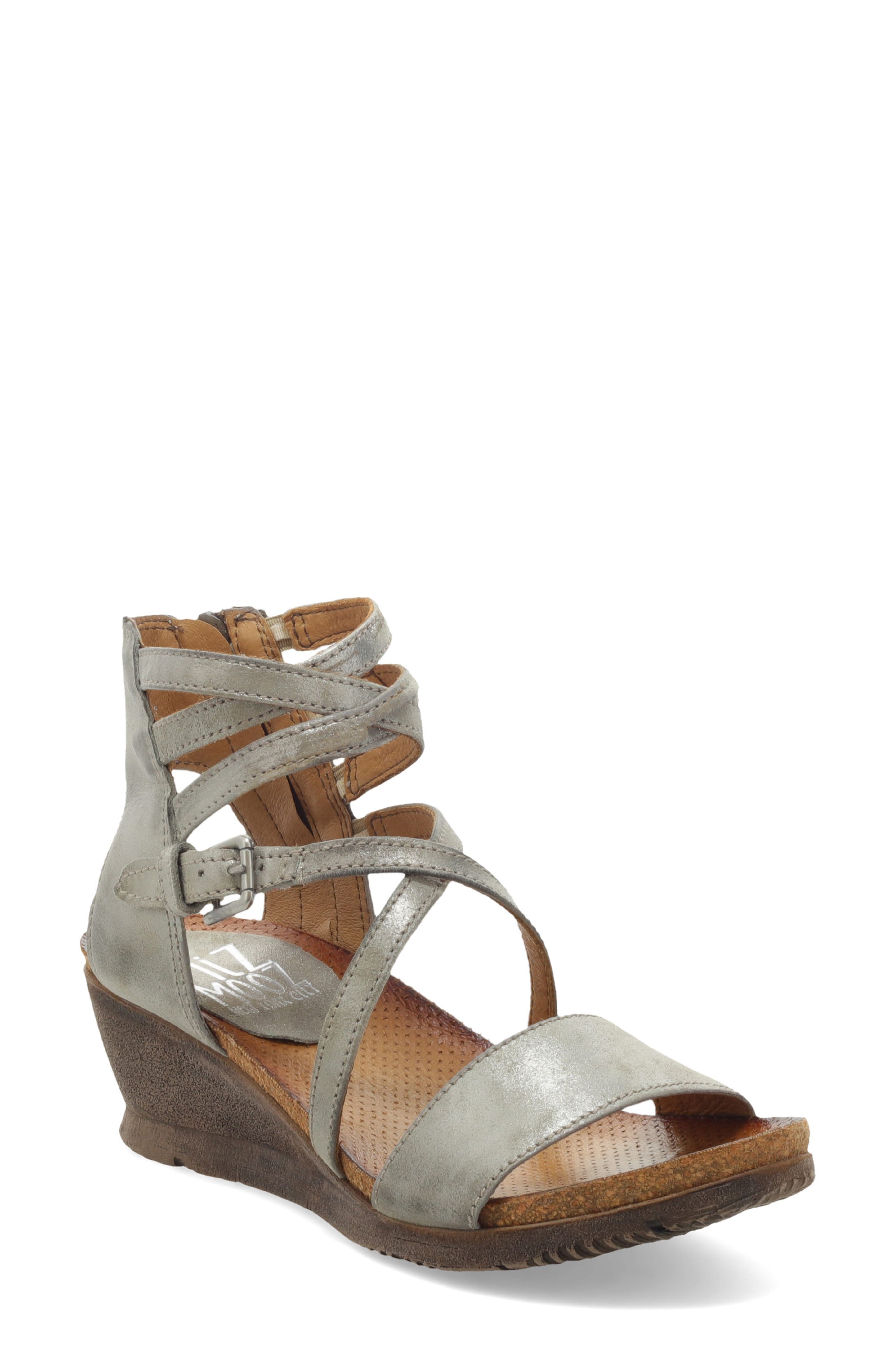Miz Mooz Shay Strappy Wedge Sandal, Main, color, 